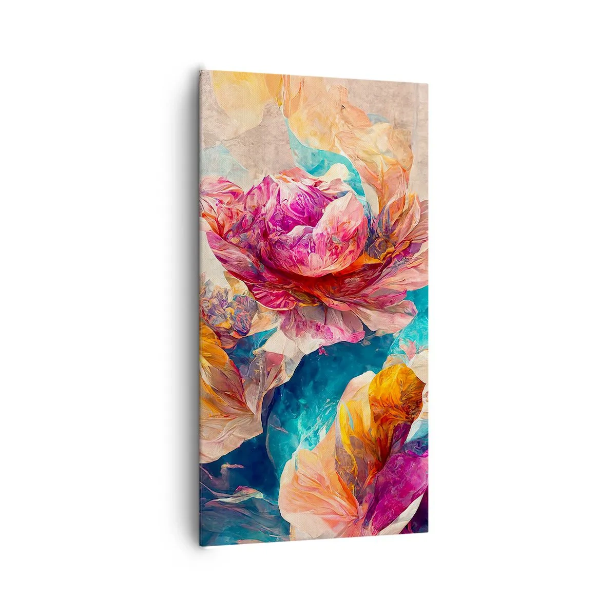 Bild auf Leinwand - Leinwandbild - Farbenpracht des Straußes - 65x120 cm
