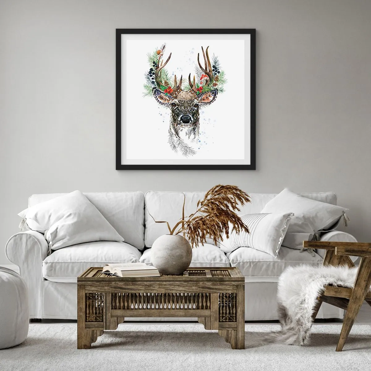 Poster in einem schwarzem Rahmen - Im festlichen Gewand - 50x50 cm