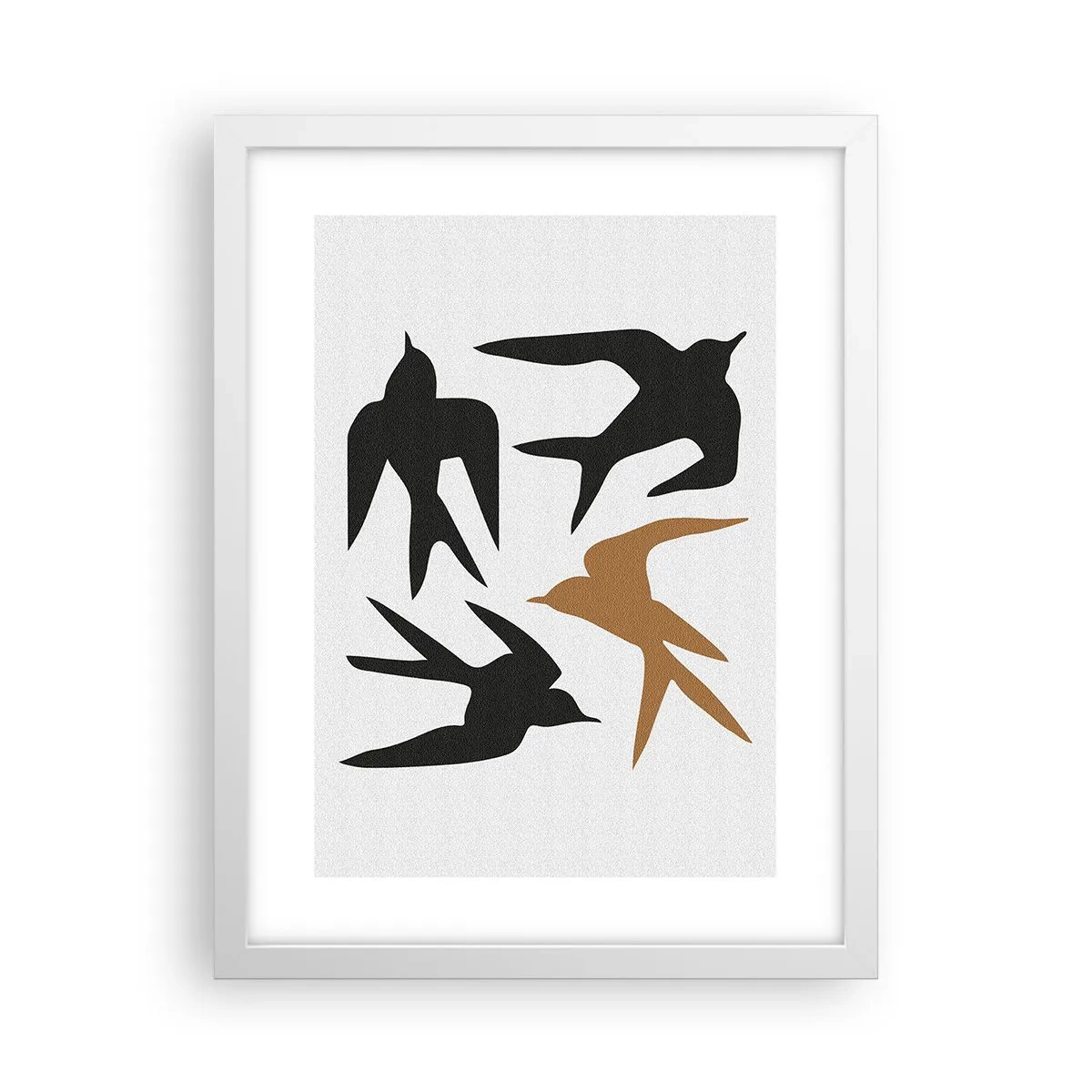 Poster in einem weißen Rahmen - Schwalbenspaß - 30x40 cm