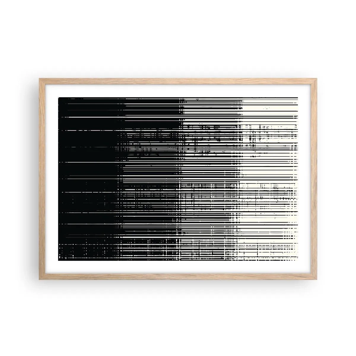 Poster in einem Rahmen aus heller Eiche - Wellen und Vibrationen - 70x50 cm