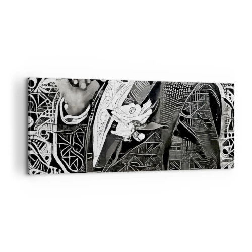 Bild auf Leinwand - Leinwandbild - Nur ein scheinbar grauer Mann - 100x40 cm