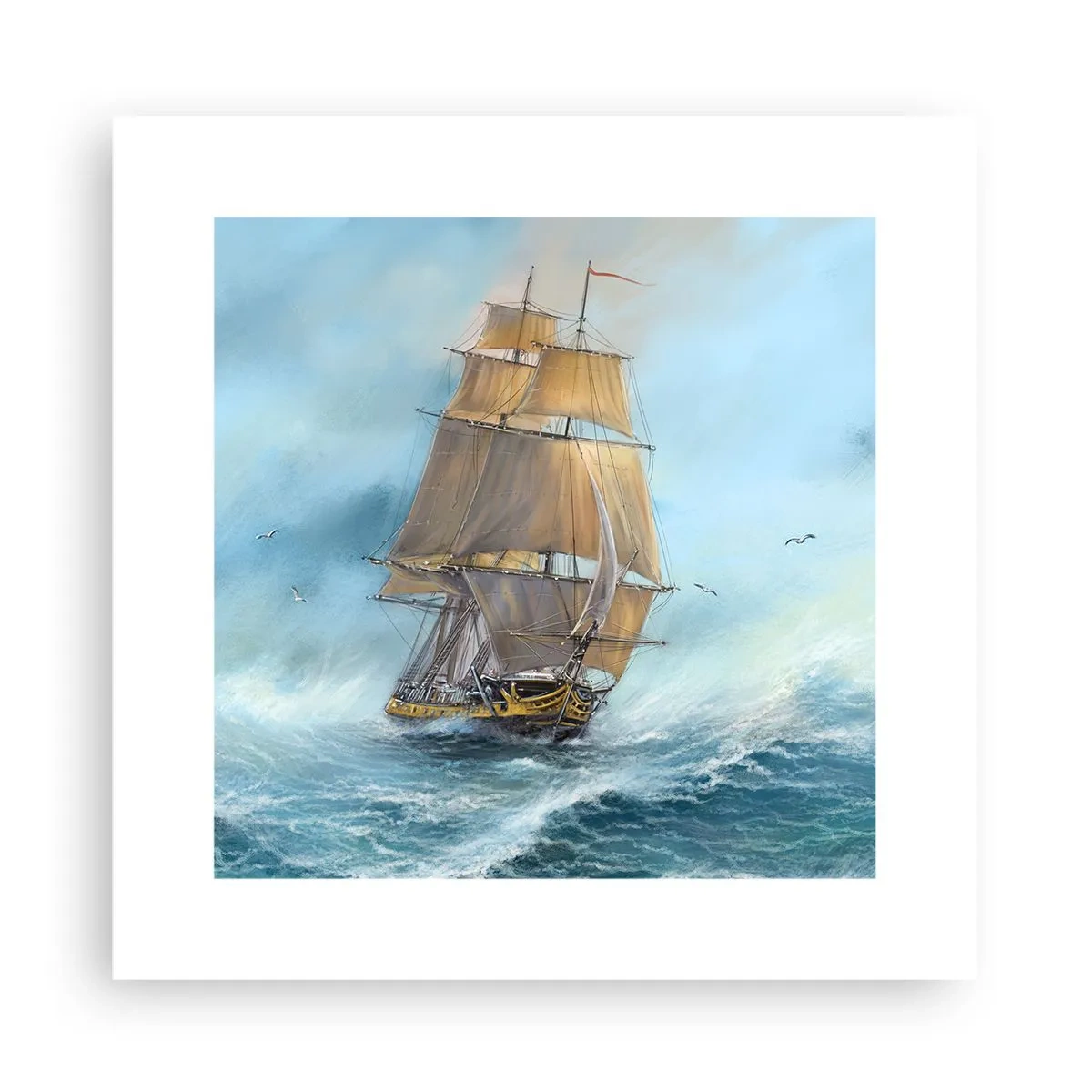 Poster - Über die Wellen gleiten - 30x30 cm