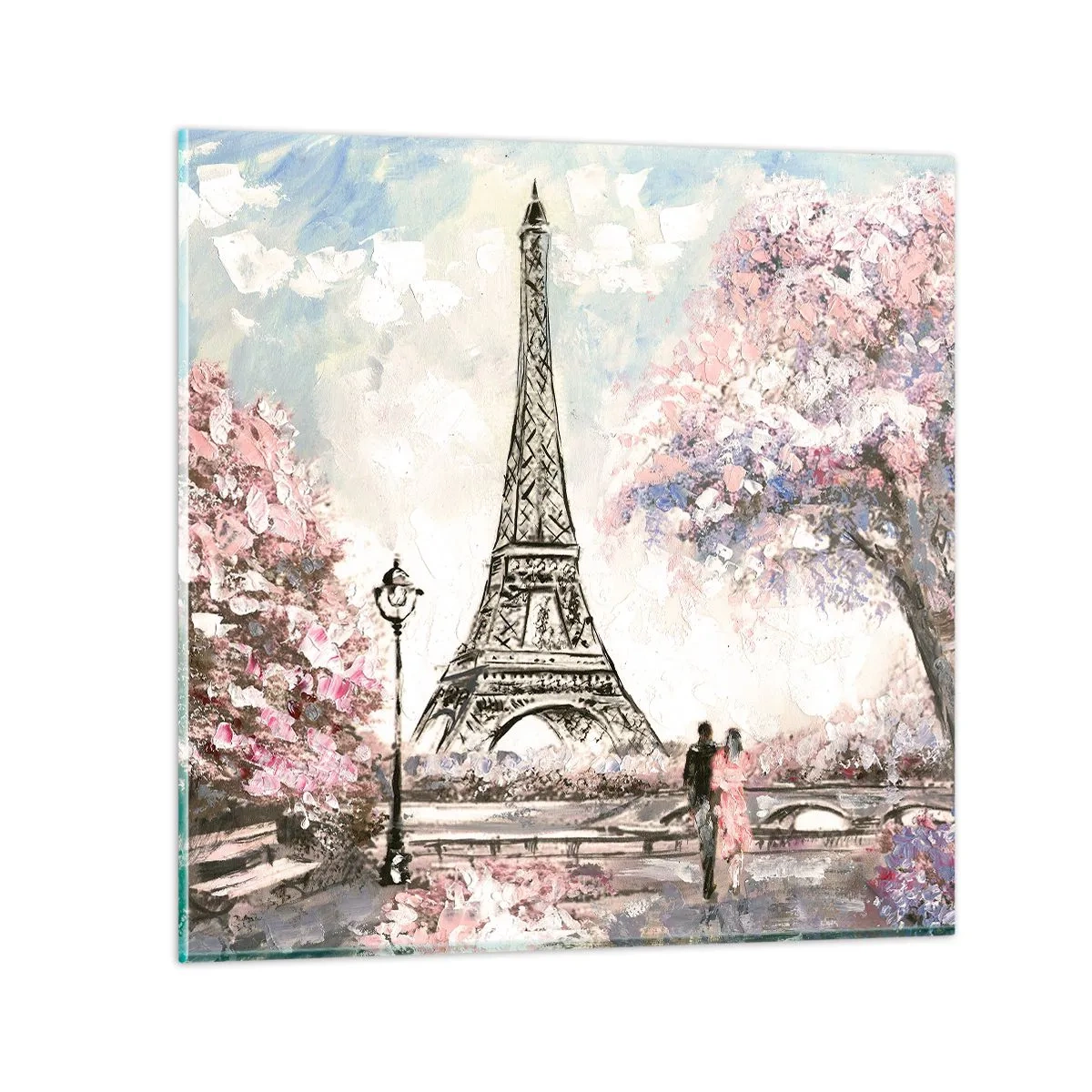 Glasbild - Bild auf glas - Aprilspaziergang durch Paris - 30x30 cm