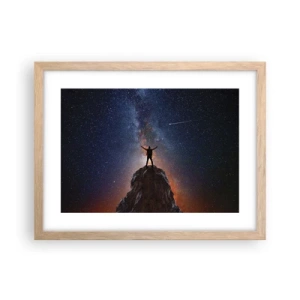 Poster in einem Rahmen aus heller Eiche - Die Macht ist mit mir! - 40x30 cm