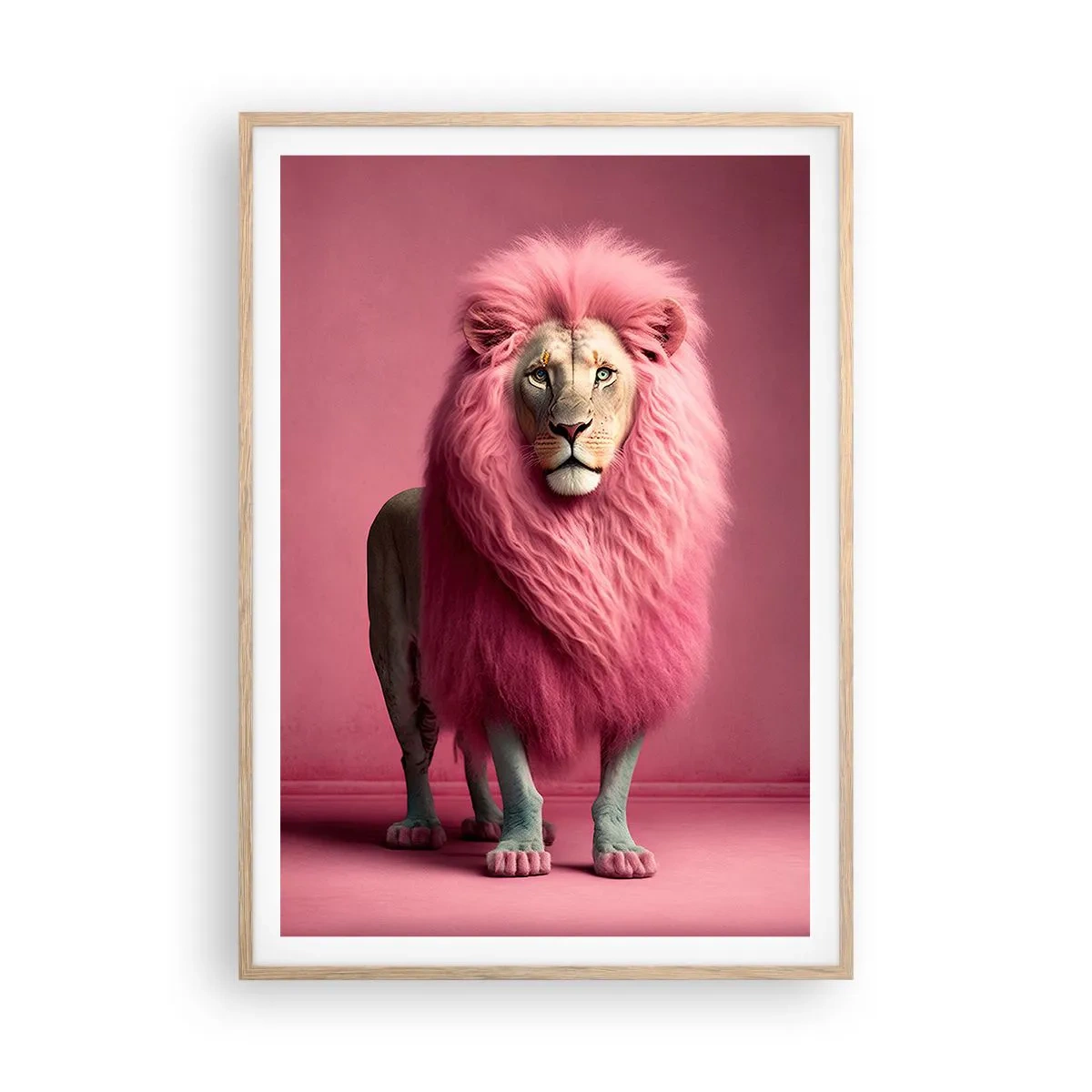 Poster in einem Rahmen aus heller Eiche - Und du hast keine Angst mehr - 70x100 cm