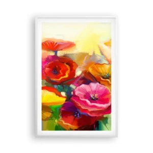 Poster in einem weißen Rahmen - Nicht nur rot - 61x91 cm