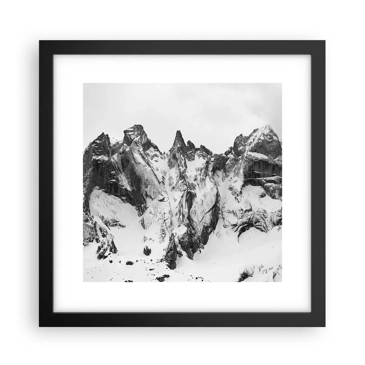 Poster in einem schwarzem Rahmen - Gefährlicher Granitgrat - 30x30 cm