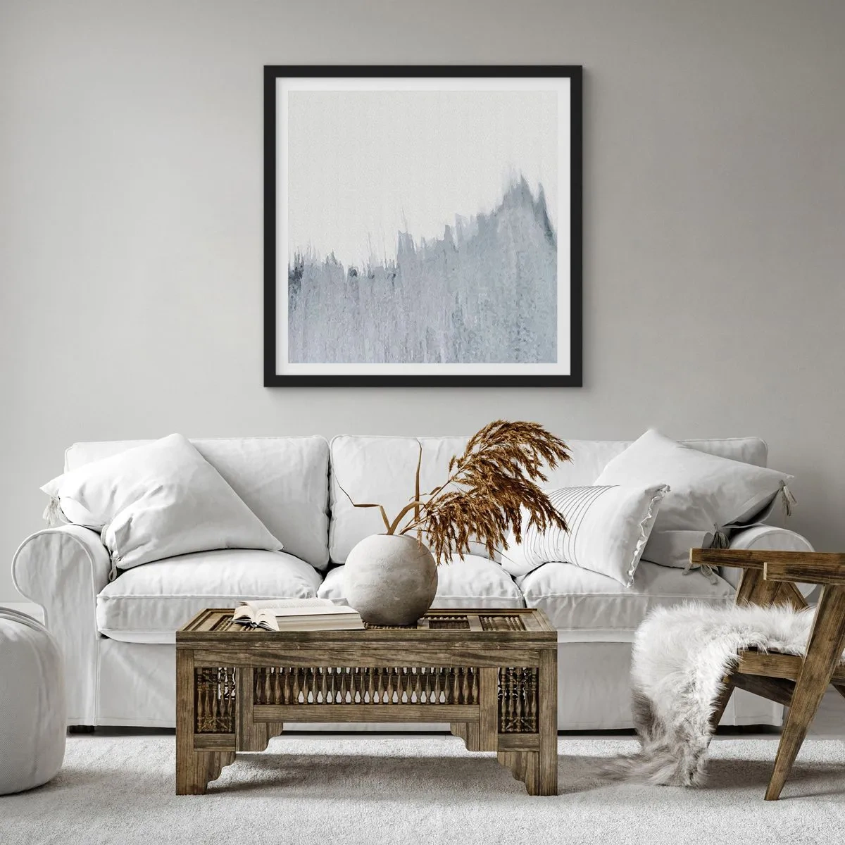 Poster in einem schwarzem Rahmen - Mysteriöse Aufzeichnung - 60x60 cm