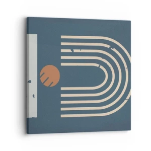 Bild auf Leinwand - Leinwandbild - Geometrie auf dem Granatapfel - 30x30 cm