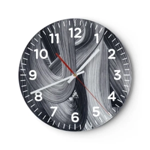 Wanduhr - Glasuhr - Die Fließfähigkeit der Realität - 30x30 cm