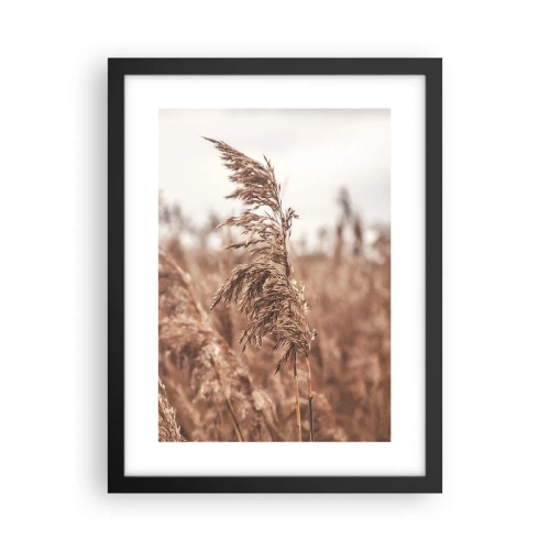 Poster in einem schwarzem Rahmen - Auf den Feldern ist es schon Herbst - 30x40 cm