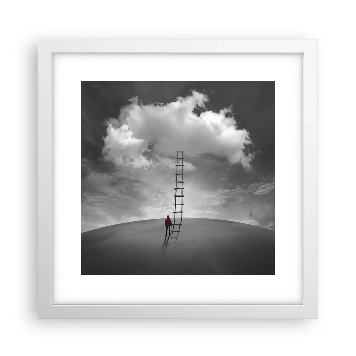 Poster in einem weißen Rahmen - Alles ist möglich - 30x30 cm