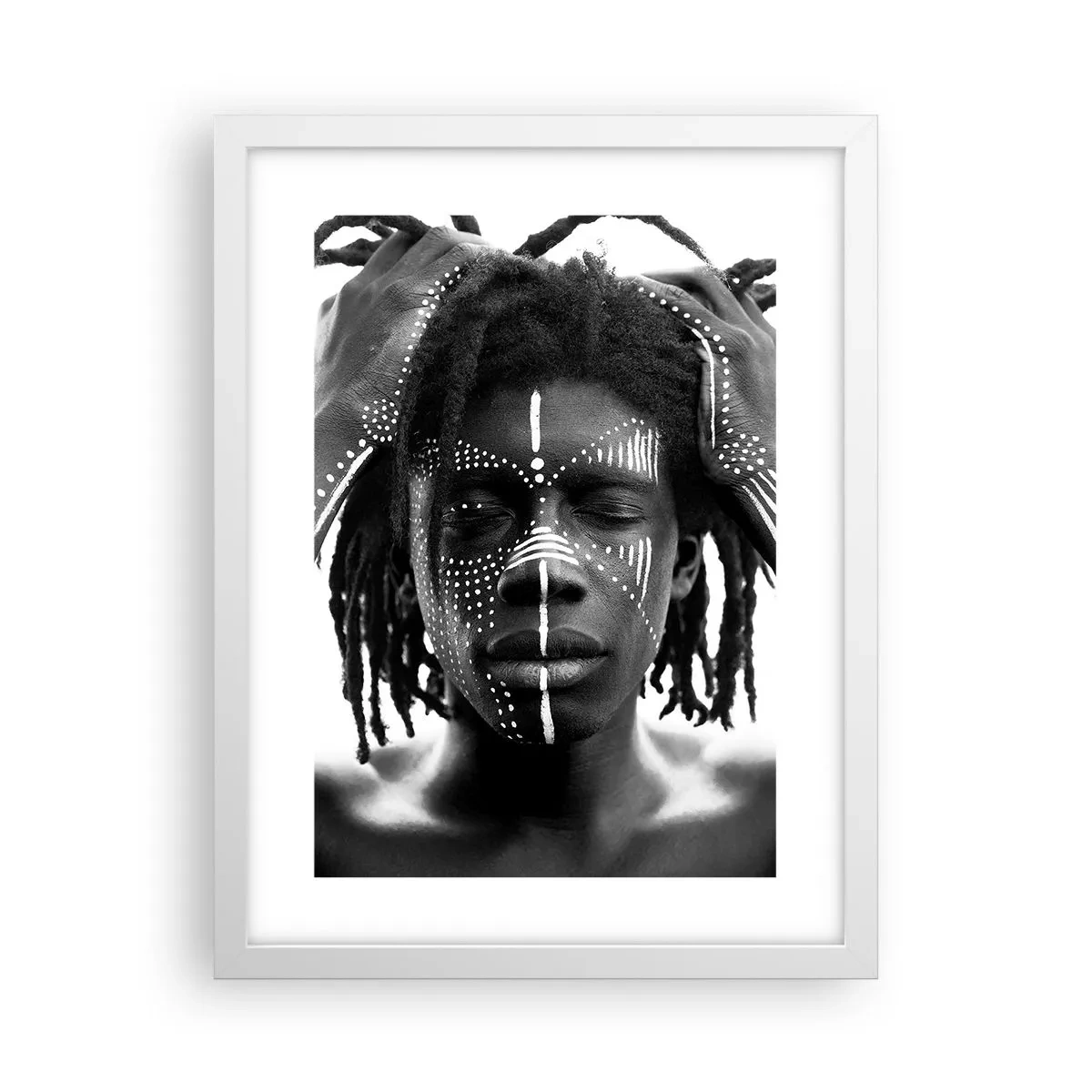 Poster in einem weißen Rahmen - Wo bist du? - 30x40 cm