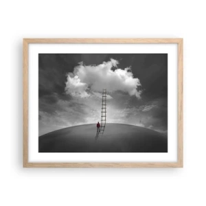 Poster in einem Rahmen aus heller Eiche - Alles ist möglich - 50x40 cm