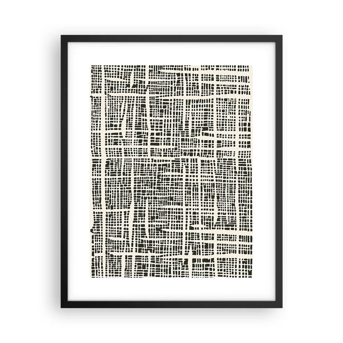 Poster in einem schwarzem Rahmen - Gewebte Komposition - 40x50 cm