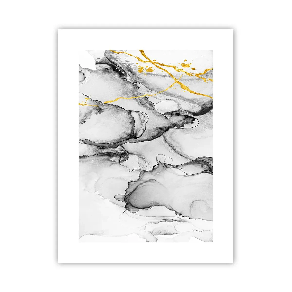 Poster - Komposition mit Goldmotiv - 30x40 cm
