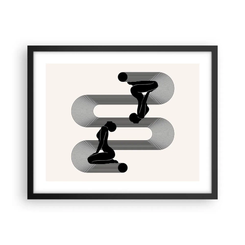 Poster in einem schwarzem Rahmen - Sinnliche Symmetrie - 50x40 cm
