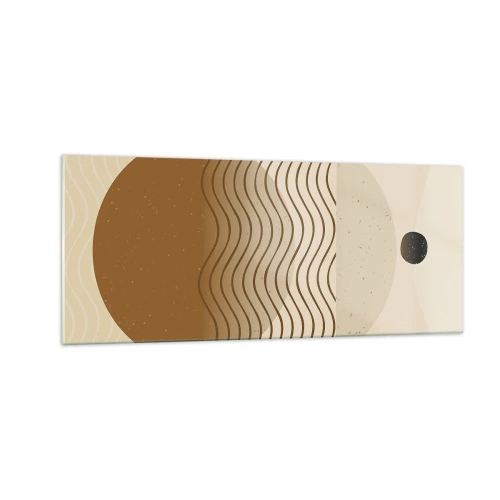 Glasbild - Bild auf glas - Zur Entstehung geometrischer Figuren - 100x40 cm