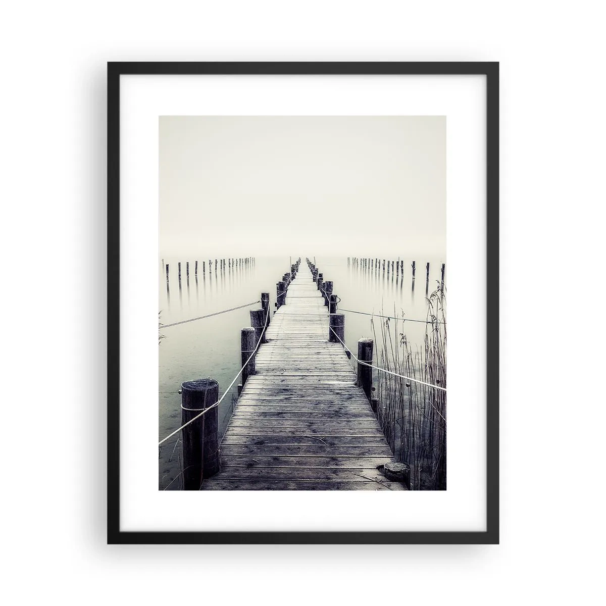 Poster in einem schwarzem Rahmen - Tauchen Sie in Ruhe ein - 40x50 cm