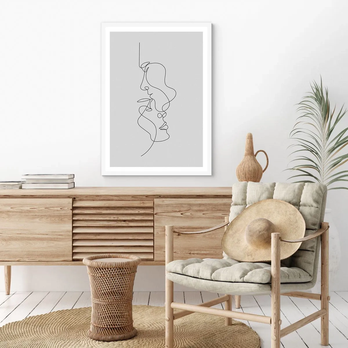 Poster in einem weißen Rahmen - Die Hitze bitterer Begierden - 70x100 cm