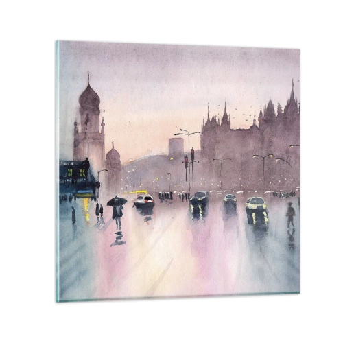 Glasbild - Bild auf glas - Im regnerischen Dunst - 30x30 cm