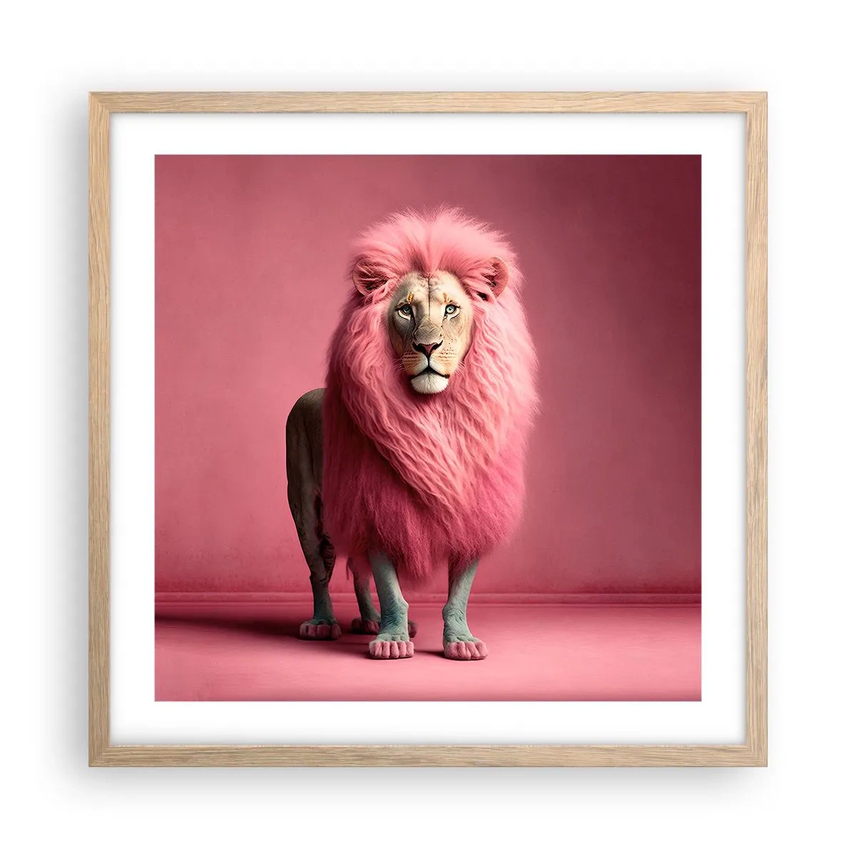 Poster in einem Rahmen aus heller Eiche - Und du hast keine Angst mehr - 50x50 cm