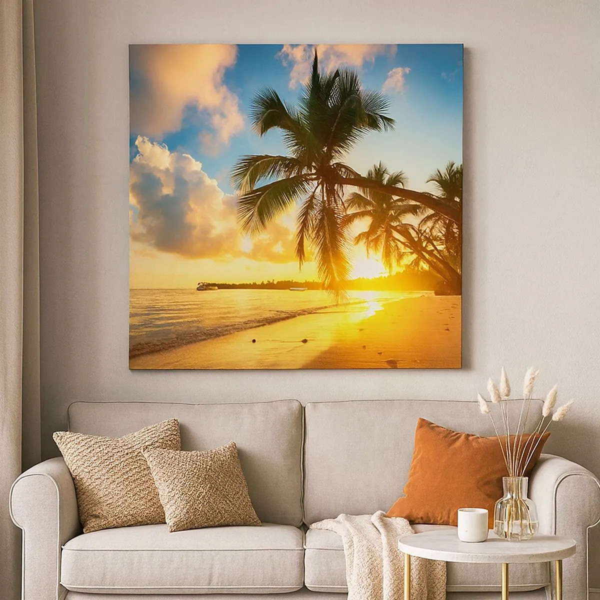 Bild auf Leinwand - Leinwandbild - Karibischer Traum - 30x30 cm