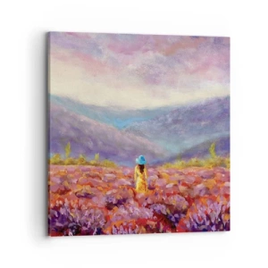 Bild auf Leinwand - Leinwandbild - In einer Lavendelwelt - 70x70 cm