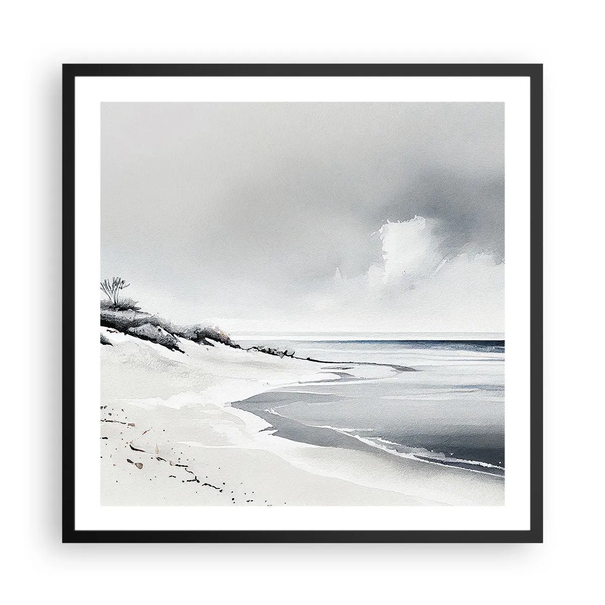 Poster in einem schwarzem Rahmen - Für immer zusammen - 60x60 cm