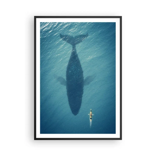 Poster in einem schwarzem Rahmen - Treffen am Meer - 70x100 cm