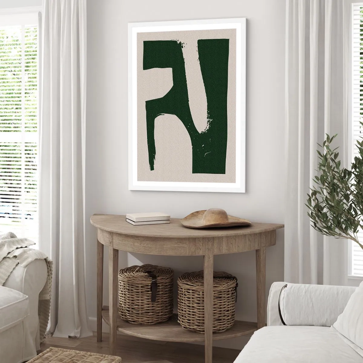 Poster in einem weißen Rahmen - Weiße Buchten - 30x40 cm