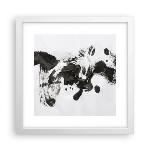Poster in einem weißen Rahmen - Obwohl das Wahnsinn ist, steckt darin eine Methode? - 30x30 cm