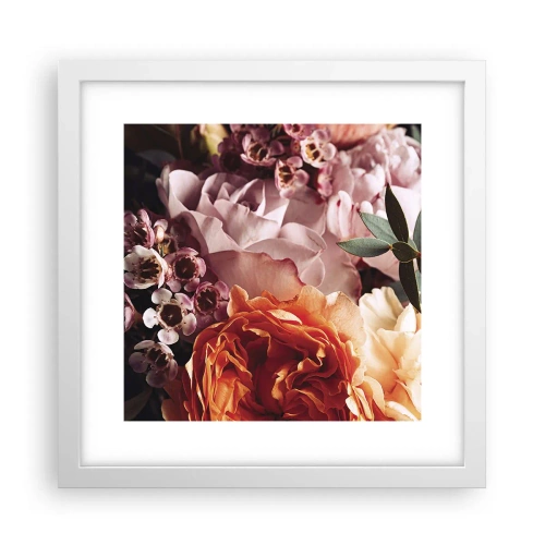 Poster in einem weißen Rahmen - Eingehüllt in Schönheit - 30x30 cm