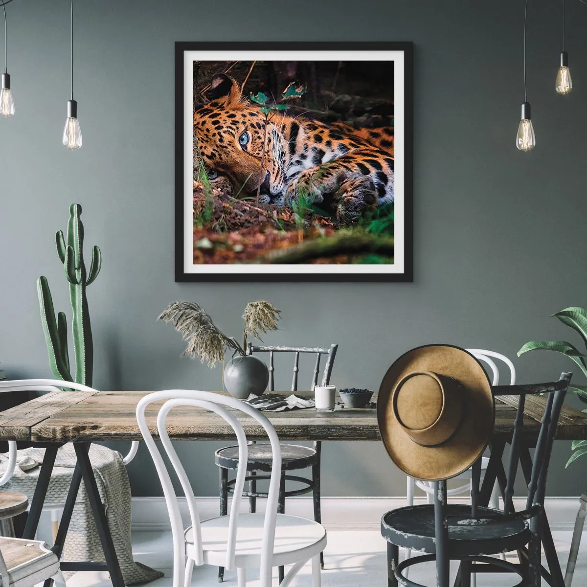 Poster in einem schwarzem Rahmen - Vertrau mir - 30x30 cm