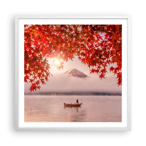 Poster in einem weißen Rahmen - Im japanischen Klima - 60x60 cm