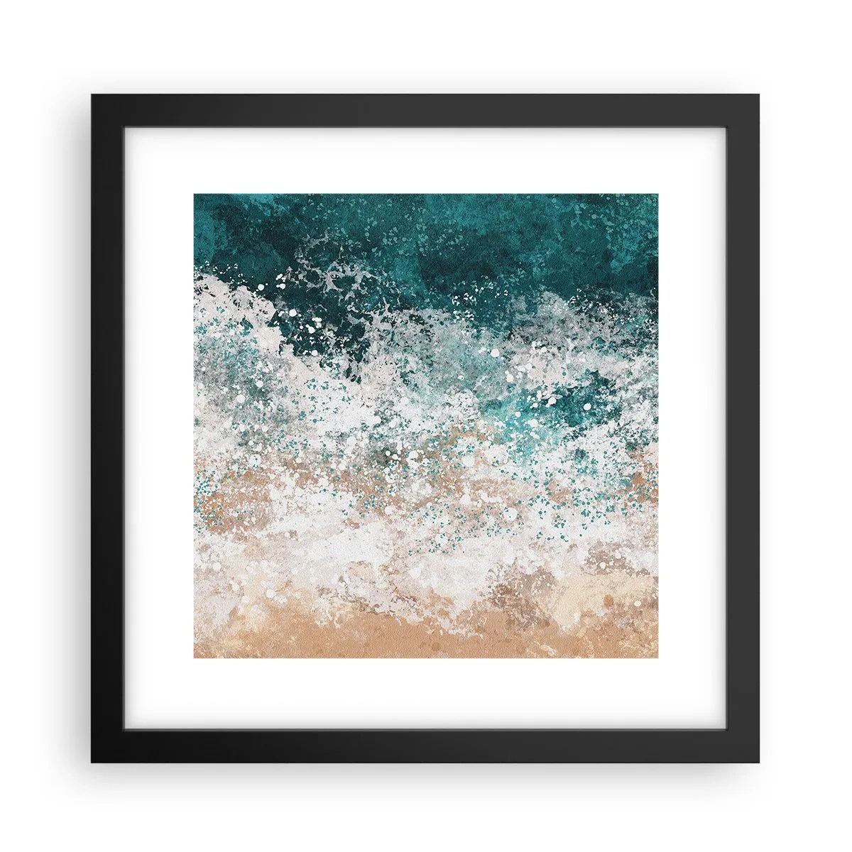 Poster in einem schwarzem Rahmen - Meeresgeschichten - 30x30 cm