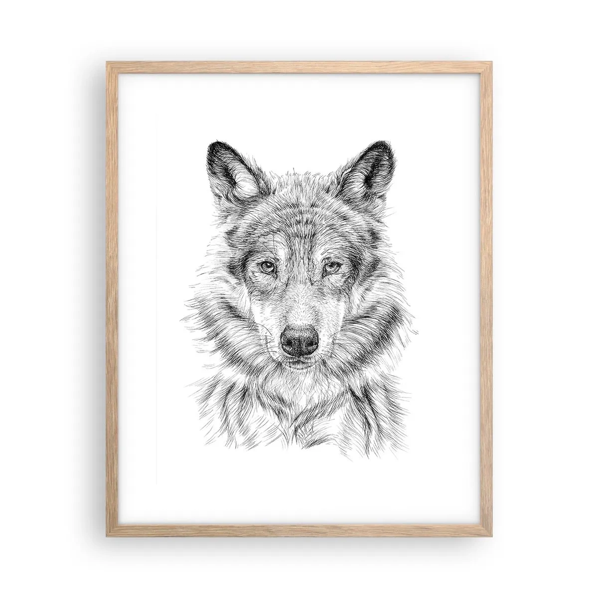 Poster in einem Rahmen aus heller Eiche - Ein geborener Anführer - 40x50 cm