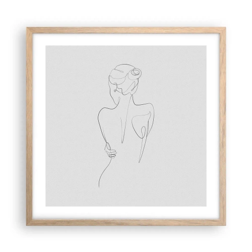 Poster in einem Rahmen aus heller Eiche - Körpermusik - 50x50 cm