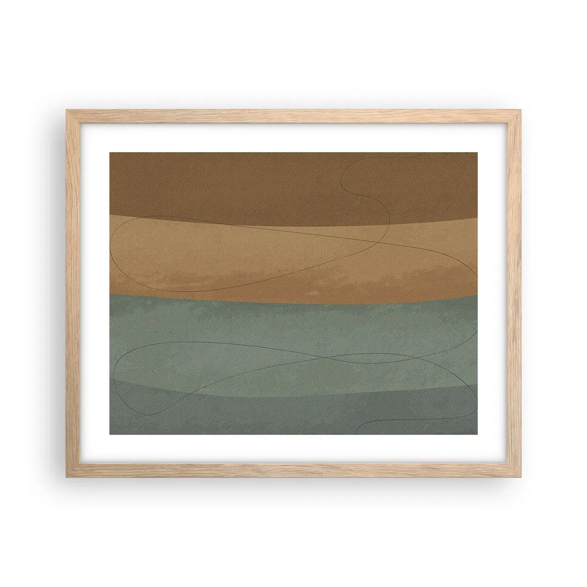 Poster in einem Rahmen aus heller Eiche - Horizontale Komposition - 50x40 cm