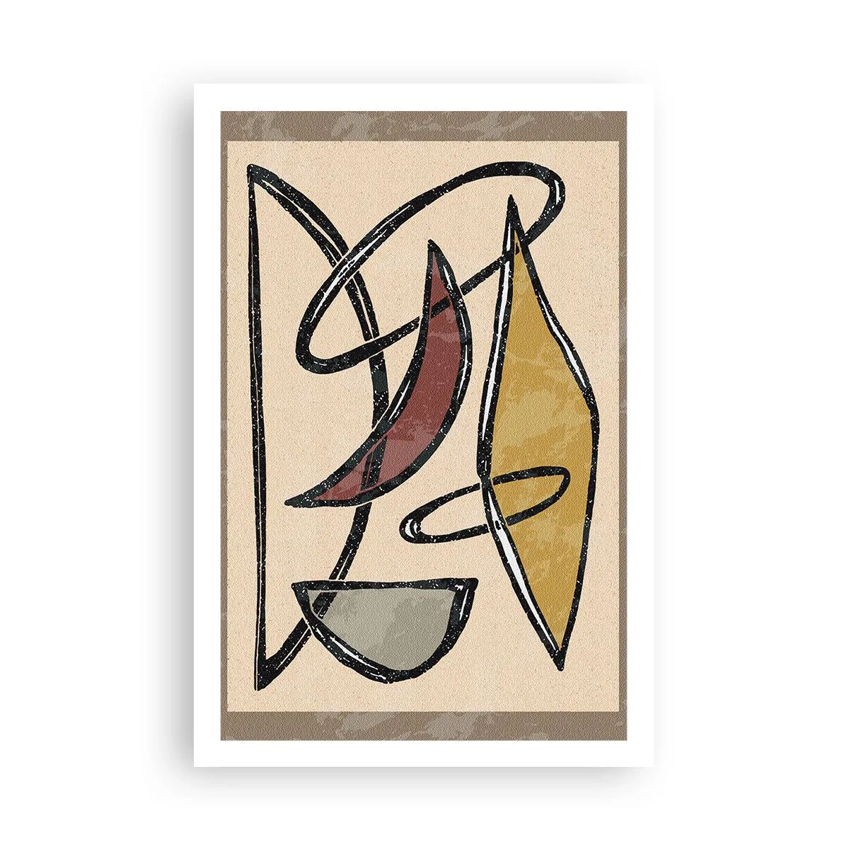 Poster - Komposition – Bögen und Ovale - 61x91 cm