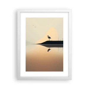 Poster in einem weißen Rahmen - Herr am See - 30x40 cm