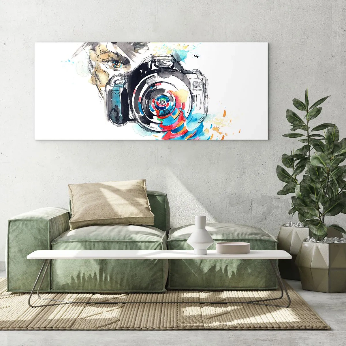 Glasbild - Bild auf glas - Im Auge der Linse - 90x30 cm