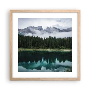 Poster in einem Rahmen aus heller Eiche - Leise, leise, lass uns das Trinkwasser nicht wecken ... - 40x40 cm