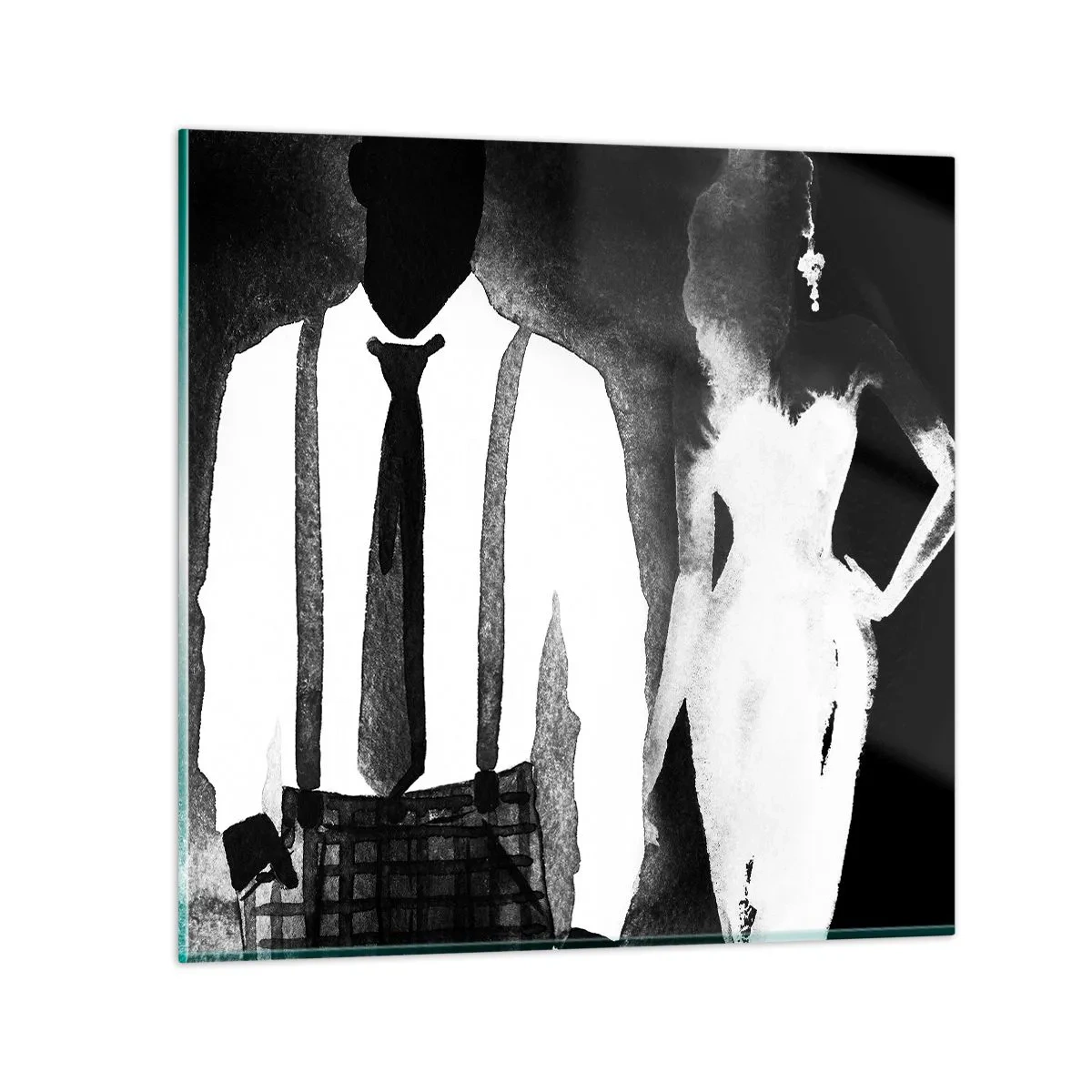 Glasbild - Bild auf glas - In Noir-Atmosphäre - 40x40 cm