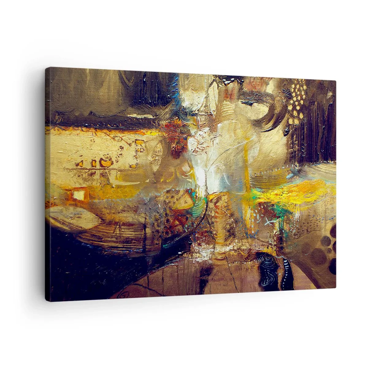 Bild auf Leinwand - Leinwandbild - Abstraktes Stillleben in warmen Farben - 70x50cm - Kalt, wärmer, heiß - Moderne Wanddekoration für Wohnzimmer und Schlafzimmer ARTTOR