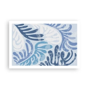 Poster - Blaue Farne - 91x61 cm