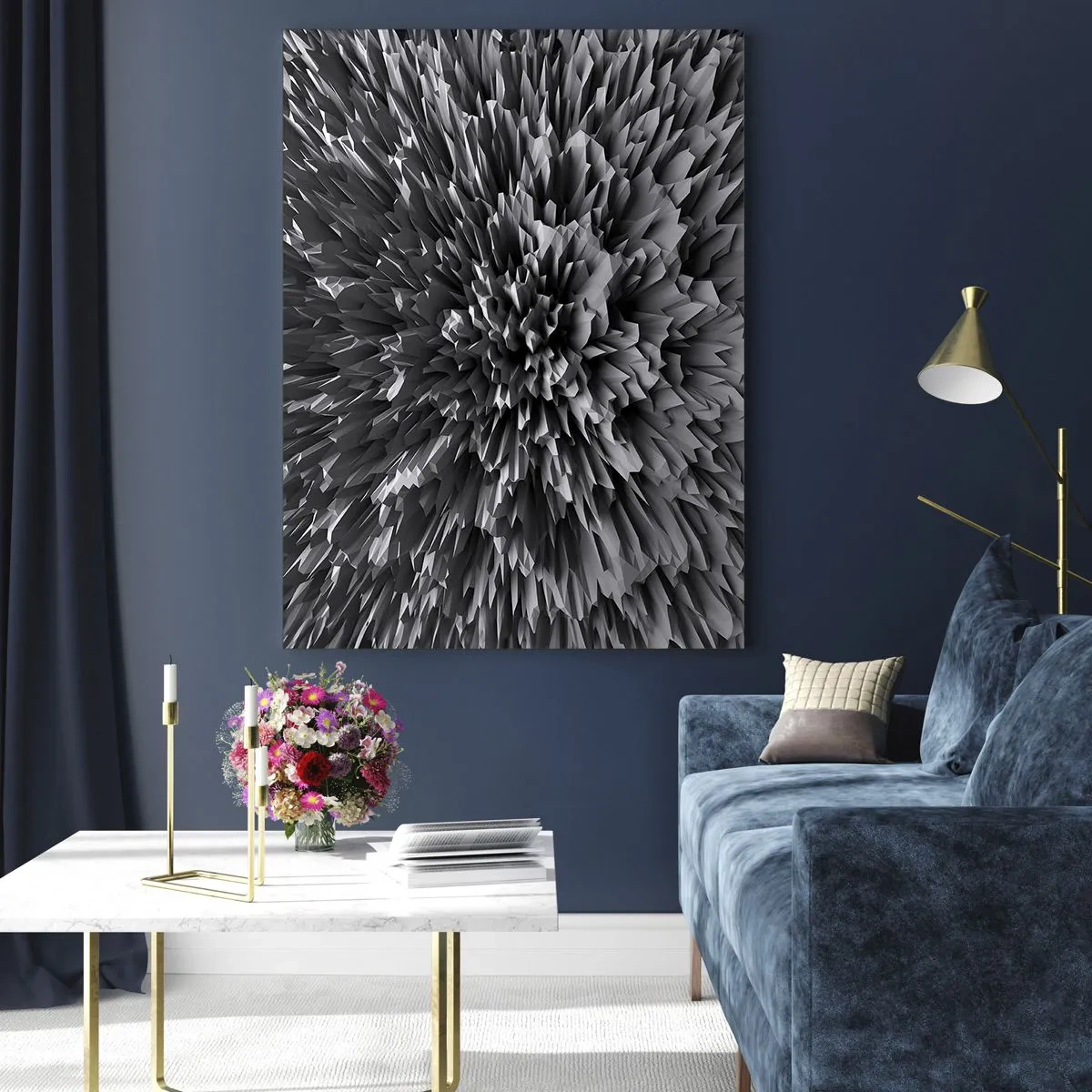 Glasbild - Bild auf glas - Abstrakte Struktur in Grautönen - 70x100cm - Härter kann es nicht werden - Moderne Wanddekoration für Wohnzimmer und Schlafzimmer ARTTOR