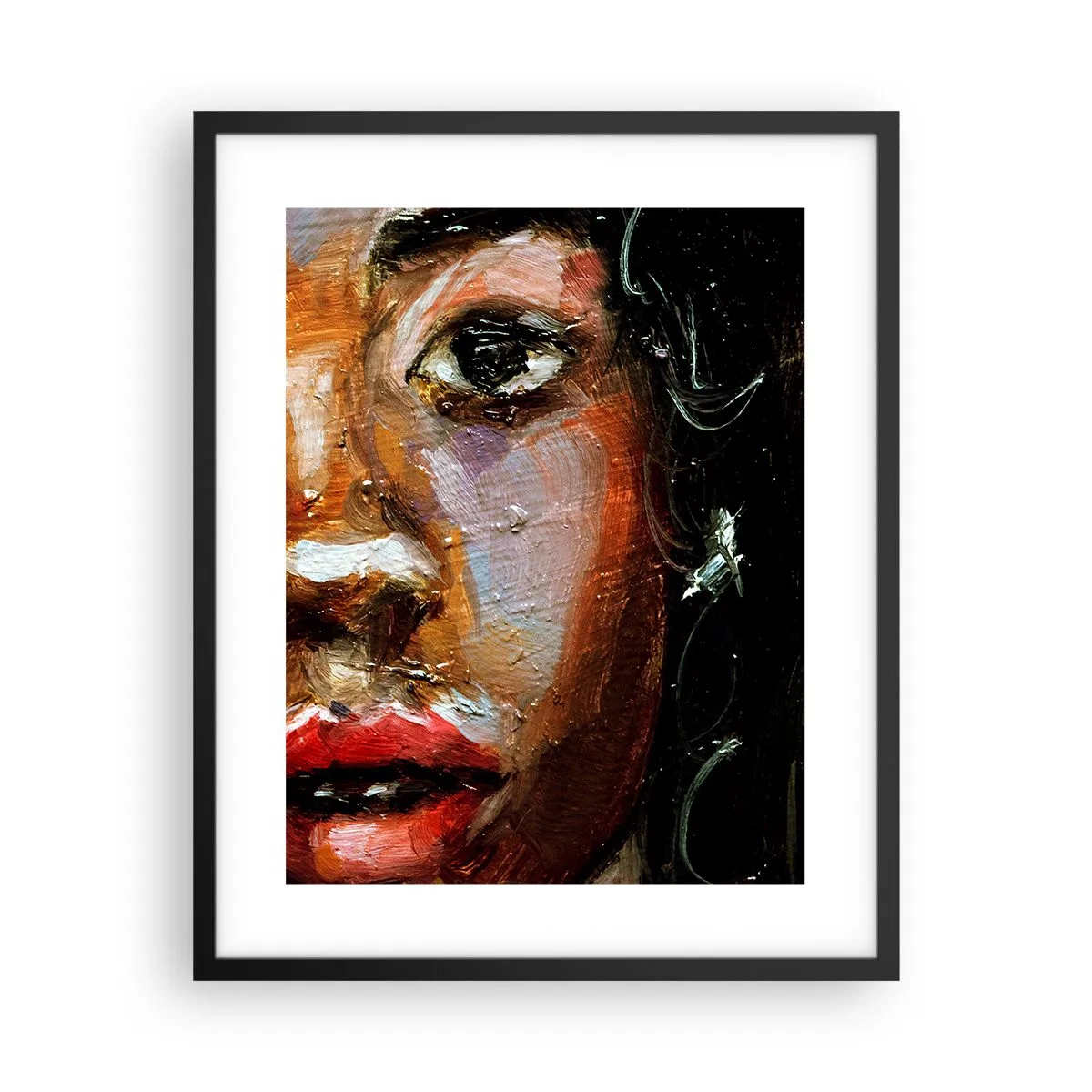 Poster in einem schwarzem Rahmen - Schwarz und Glanz - 40x50 cm