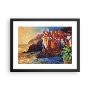 Poster in einem schwarzem Rahmen - Italienische Atmosphäre - 40x30 cm