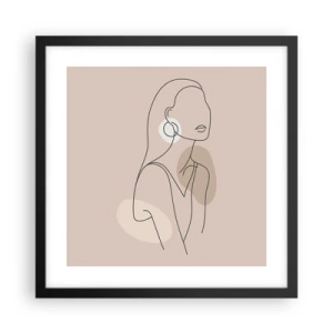 Poster in einem schwarzem Rahmen - Mädchenhafte Ikone - 40x40 cm